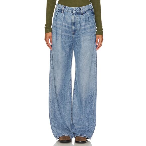 Citizens Of Humanity Denim - Citizens Of Humanity Pleated Blue Petra Denim Jeans Size 24